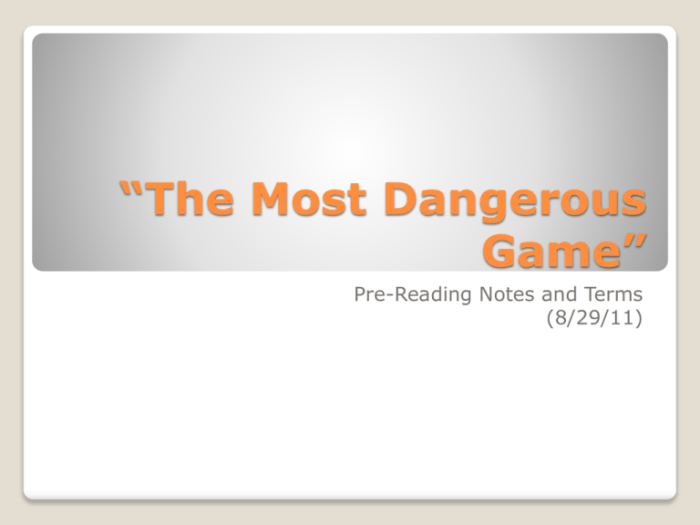 The most dangerous game book answers