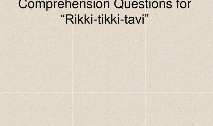 Rikki tikki tavi comprehension questions