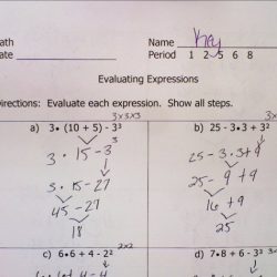 Homework 5 evaluating expressions answer key